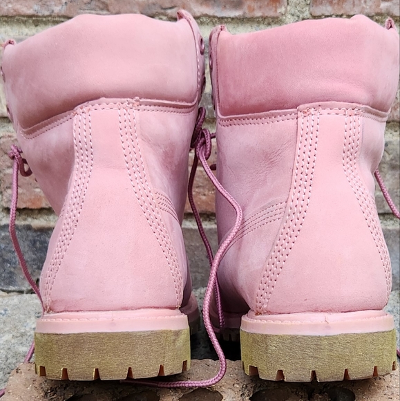 Women's Timberland A12LS Premium 6" Nubuck Boot in Dusty Rose size 5 - Picture 9 of 11